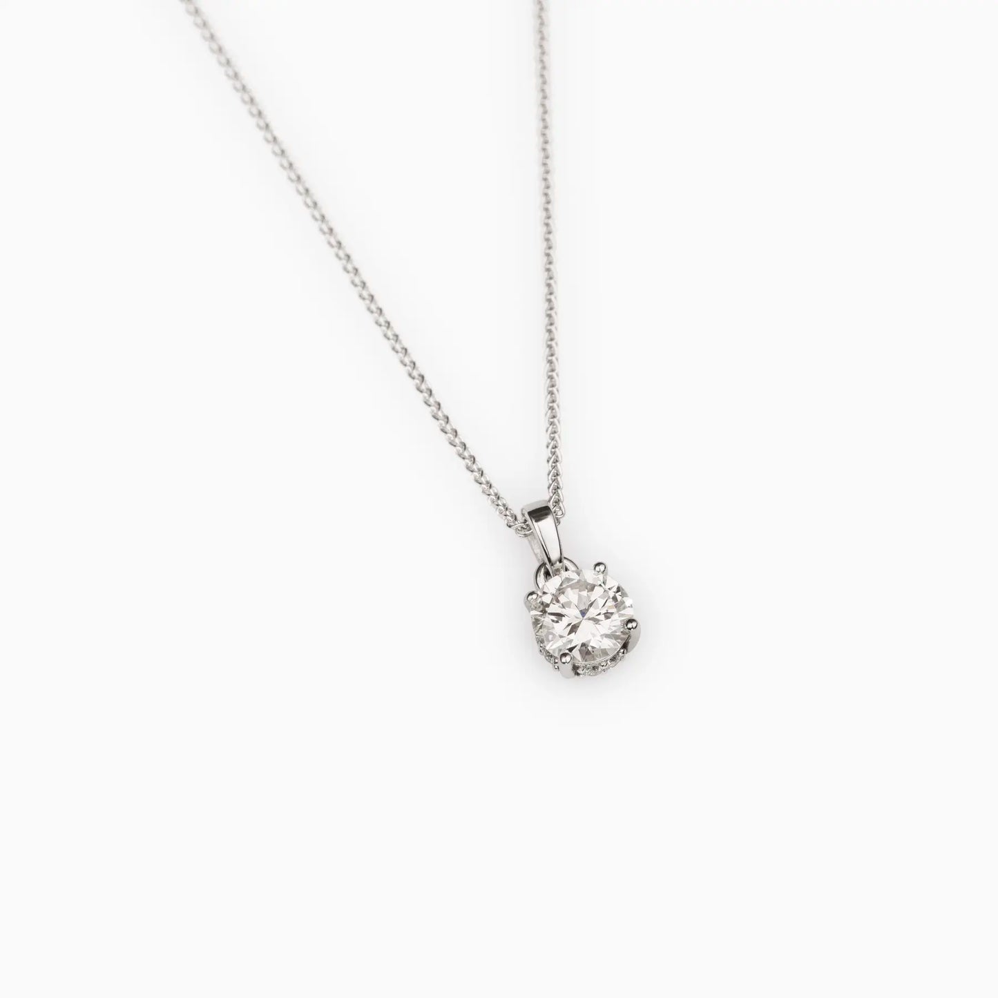 Hidden Halo Diamond Pendant