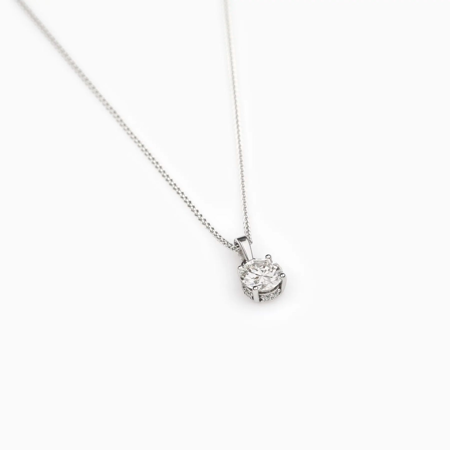 Hidden Halo Diamond Pendant
